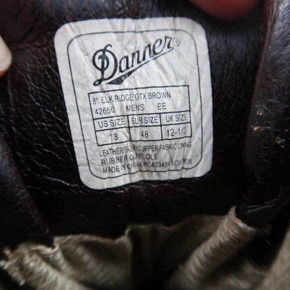 Danner Boots Men 13 Elk Ridge 8" Hunting Outdoor Waterproof Leather Canvas Brown - Picture 15 of 16